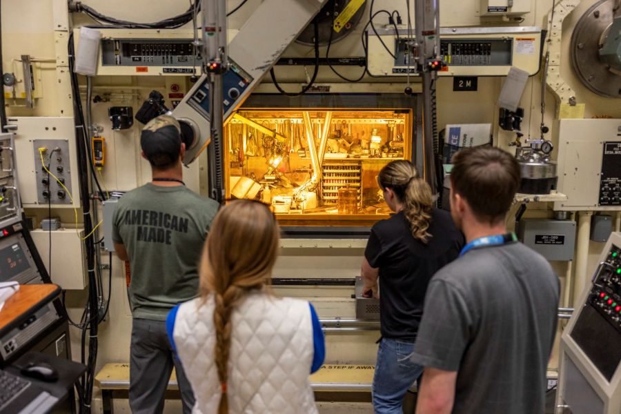 ANEEL fuel rodlets undergoing postirradiation examination at INL's Hot Fuel Examination Facility